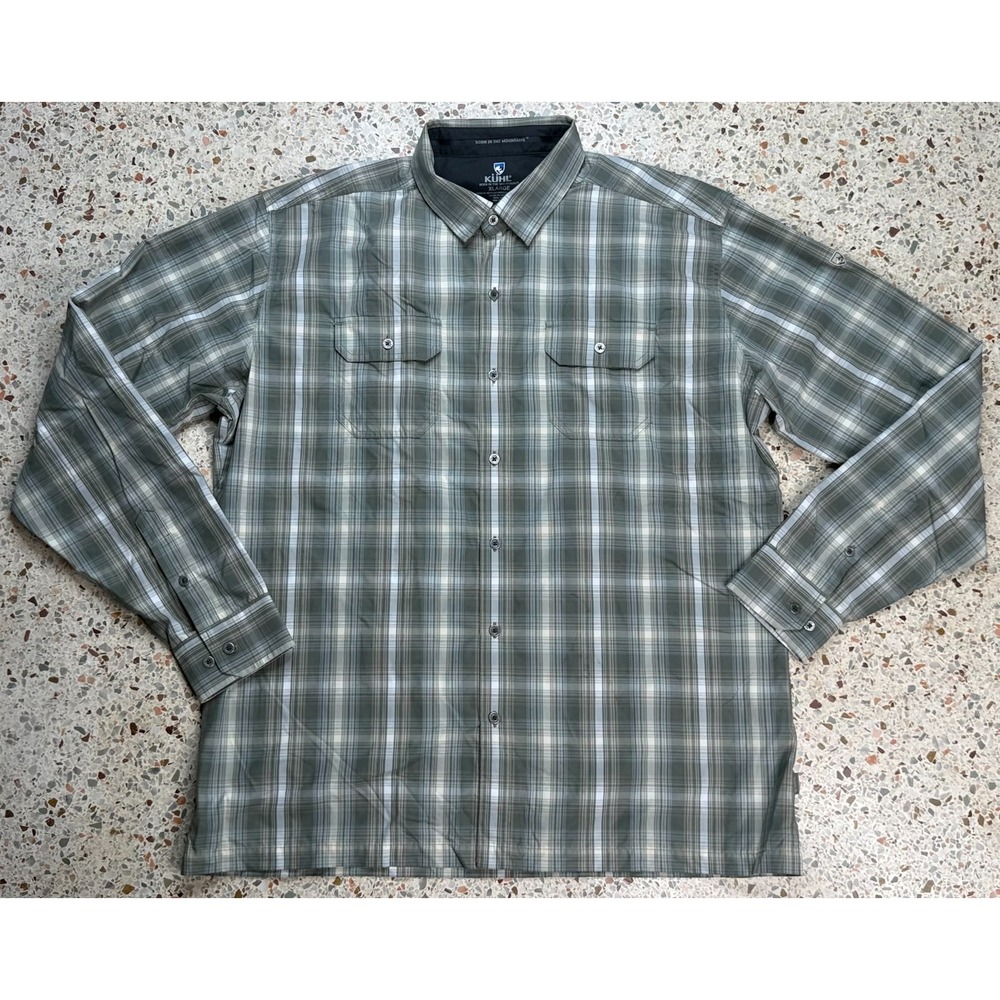 Kuhl Men's Button Up Long Sleeve Plaid Outdoor Shirt Size XL